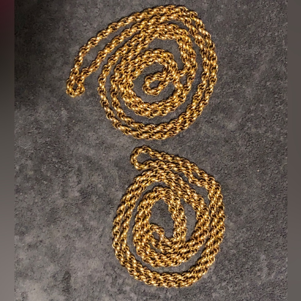 2 Gold Tone Chains